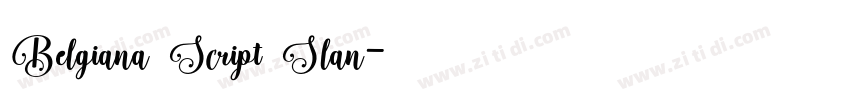 Belgiana Script Slan字体转换